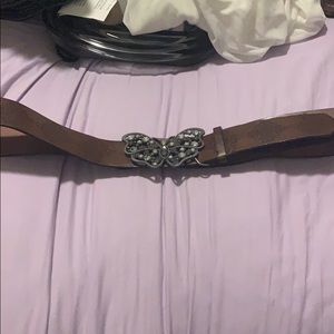 Brown butterfly belt